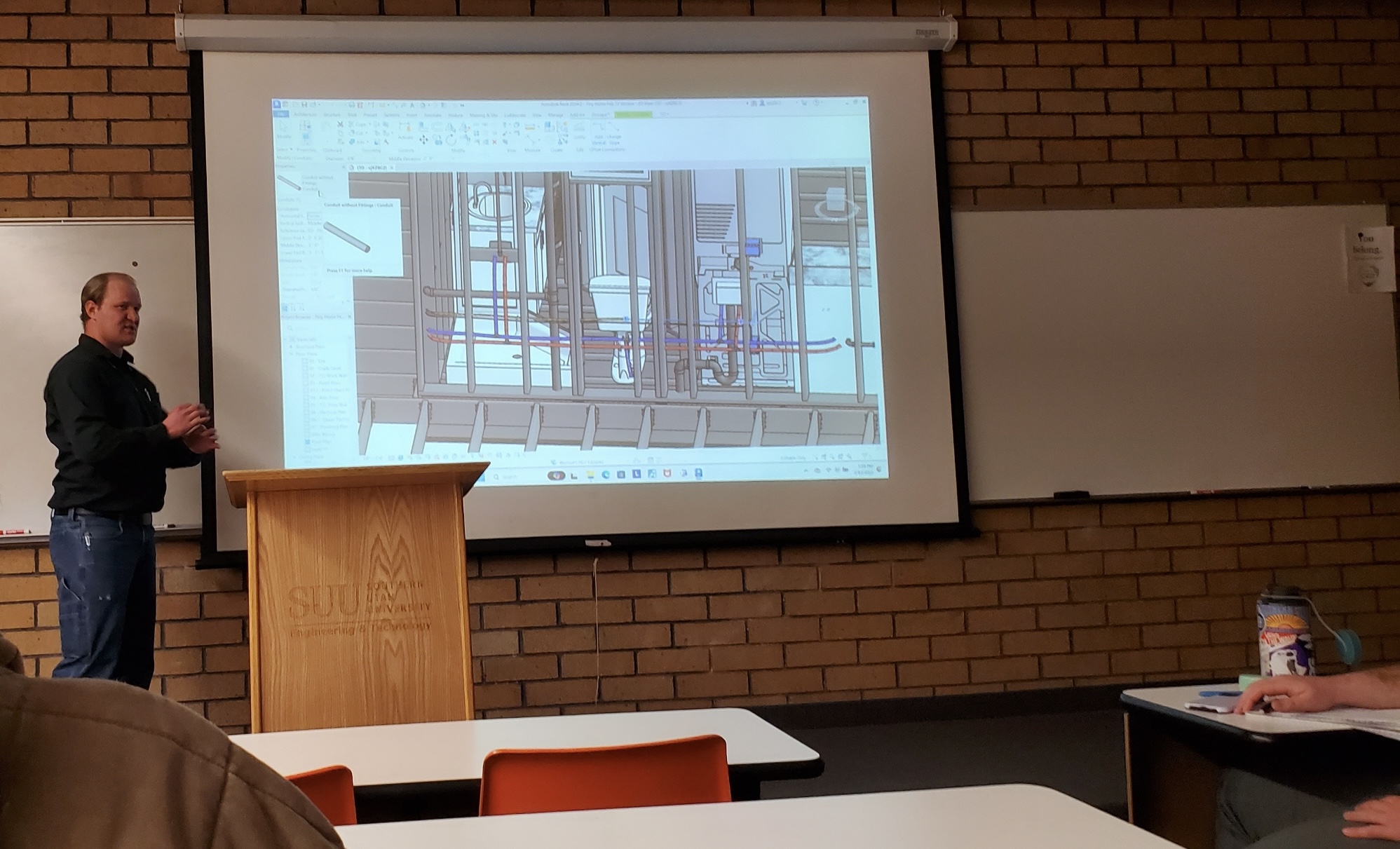 EJ teaching BIM at Southern Utah University